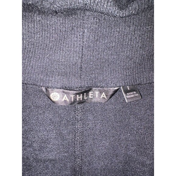 Athleta Pranayama Restore Wrap Black Open-Front Modal Blend Cardigan Size L - Picture 3 of 7